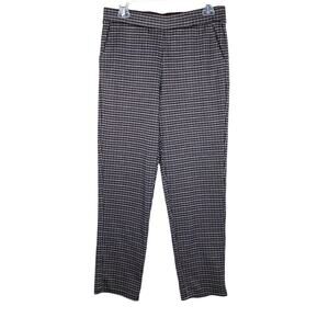 Crosby Houndstooth Straight Leg Cropped Pants Large